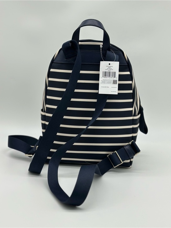 kate spade Navy and White Striped Mini Backpack main image 2